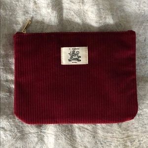 Sezane Sagittarius burgundy velvet pouch